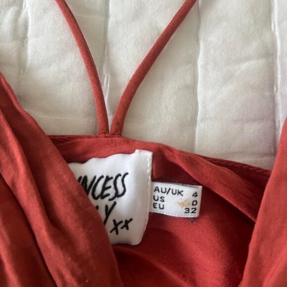 Princess Polly Women's Orange and Red Crop-top - Picture 2 of 4